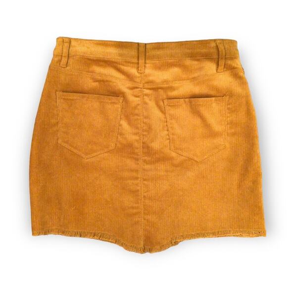 Corduroy Frayed Edge 5 Pocket Mini Skirt Size M - Picture 2 of 4